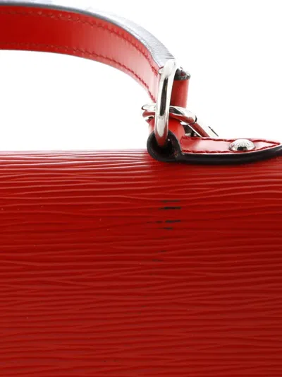 Pre-owned Louis Vuitton Cluny Top Handle Bag Epi Leather Mm Satchel In Red