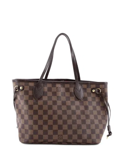 Pre-owned Louis Vuitton Neverfull Damier Pm Tote Bag In Brown