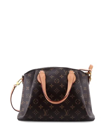 Pre-owned Louis Vuitton Rivoli Handbag Monogram Canvas Pm Satchel In Brown