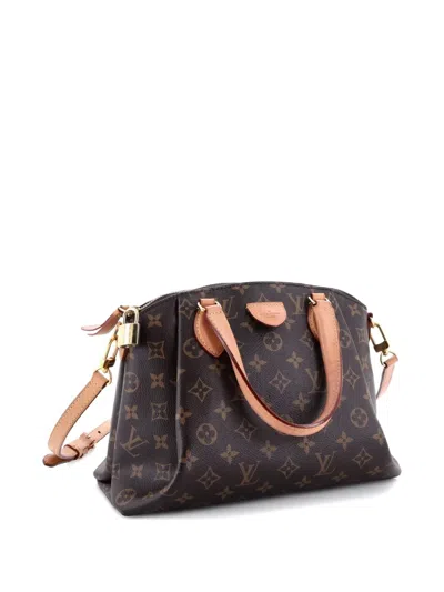 Pre-owned Louis Vuitton Rivoli Handbag Monogram Canvas Pm Satchel In Brown