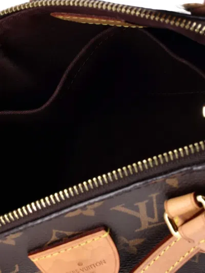 Pre-owned Louis Vuitton Rivoli Handbag Monogram Canvas Pm Satchel In Brown