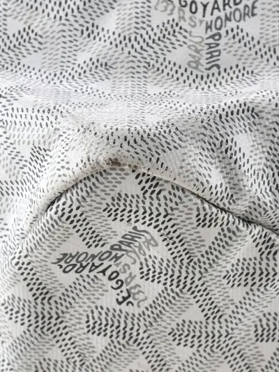 Pre-owned Goyard Saint Louis Coated Canvas Gm Tote Bag In White