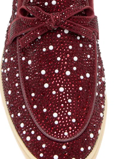 Nicoli Aurelia Bow-embellished Loafers In Burgundy