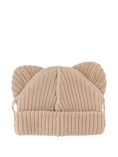 Charles Jeffrey Loverboy Ears-detail Logo-label Beanie Hat In Neutral