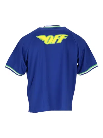 Off-white Multi-patch T-shirt In Blue