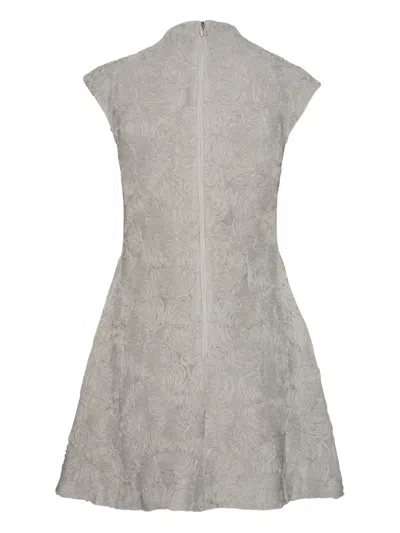 Rotate Birger Christensen Floral-patterned Mini Dress In Gray