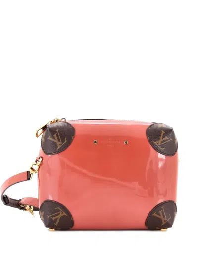 Pre-owned Louis Vuitton Venice Handbag Vernis With Monogram Canvas Crossbody Bag In Brown