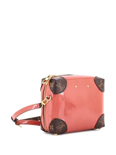 Pre-owned Louis Vuitton Venice Handbag Vernis With Monogram Canvas Crossbody Bag In Brown