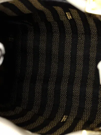 Pre-owned Fendi Sunshine Shopper Tote Leather Mini Crossbody Bag In Neutral