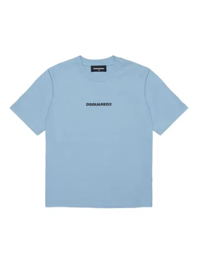 Dsquared2 Logo Short-sleeves T-shirt In Blue