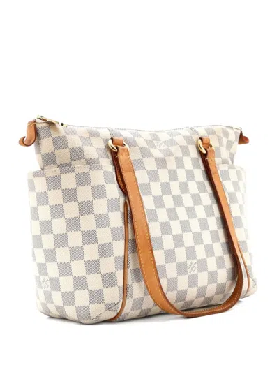 Pre-owned Louis Vuitton Totally Handbag Damier Pm Shoulder Bag In White
