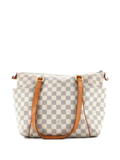 Pre-owned Louis Vuitton Totally Handbag Damier Pm Shoulder Bag In White