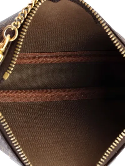 Pre-owned Louis Vuitton Pochette Accessoires Monogram Canvas Mini Clutch Bag In Brown