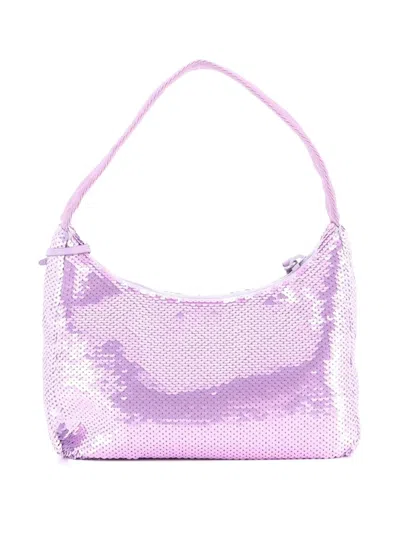 Pre-owned Prada Re-edition 2000 Sequins Mini Hobo Bag In Purple