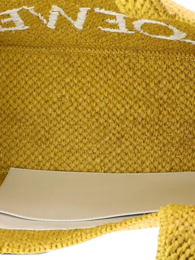 Pre-owned Loewe Paula's Ibiza Logo Convertible Raffia Medium Tote Bag In White