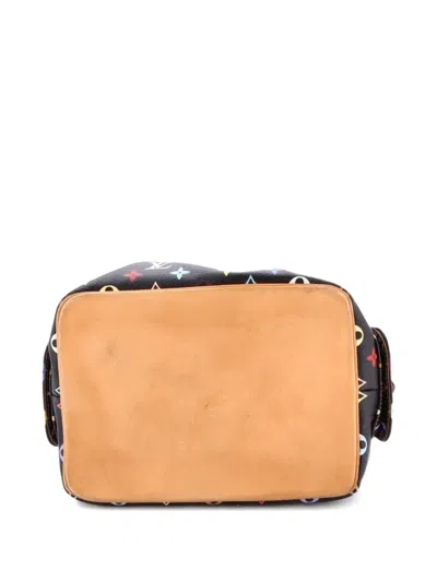 Pre-owned Louis Vuitton Petit Noe Handbag Monogram Multicolor Bucket Bag In Black