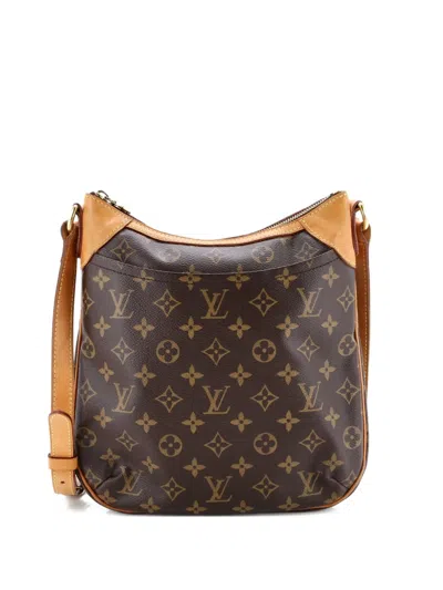Pre-owned Louis Vuitton Odeon Handbag Monogram Canvas Pm Crossbody Bag In Brown