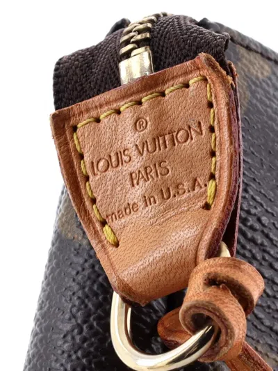 Pre-owned Louis Vuitton Pochette Accessoires Monogram Canvas Clutch Bag In Brown