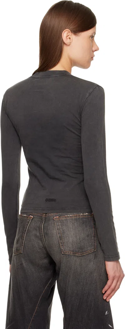 032c Black Hardcore Wellness Tight Longsleeve T-shirt In Blue