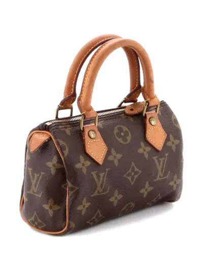 Pre-owned Louis Vuitton Speedy Mini Hl Handbag Monogram Canvas Satchel In Brown