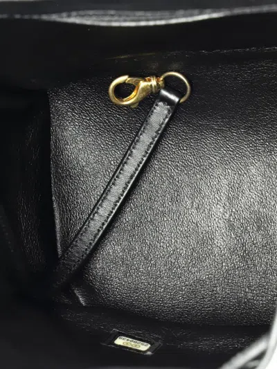 Pre-owned Chanel Filigree Quilted Caviar Large Backpack In Black