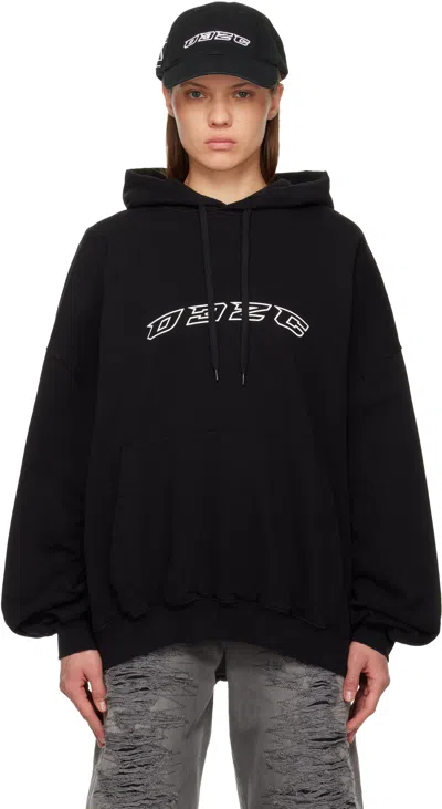 032c Black Hansel And Gretel Oversized Hoodie In Black