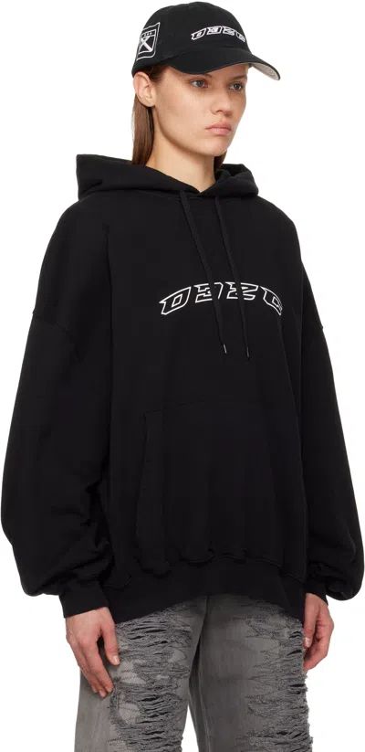 032c Black Hansel And Gretel Oversized Hoodie In Black