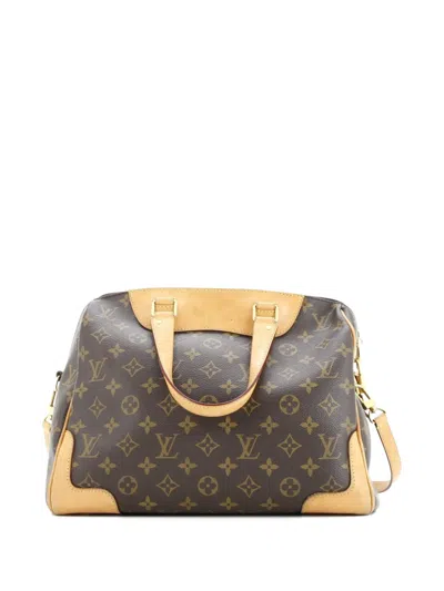 Pre-owned Louis Vuitton Retiro Nm Handbag Monogram Canvas And Leather Satchel In Brown