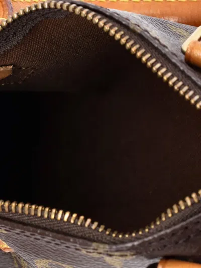 Pre-owned Louis Vuitton Speedy Mini Hl Handbag Monogram Canvas Satchel In Brown