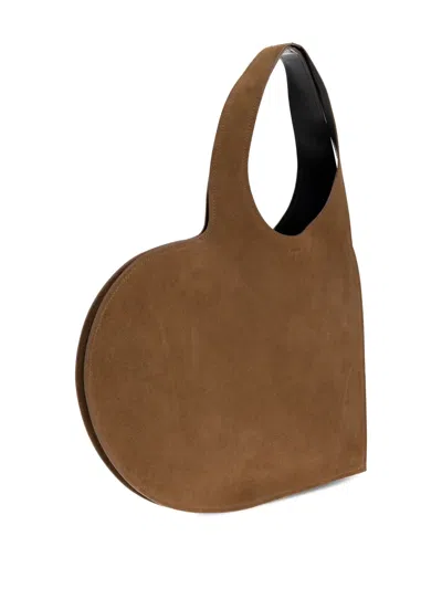 Coperni Large Double Heart Leather Tote Bag In Neutral