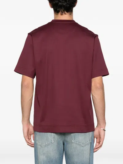 Fendi Logo-plaque T-shirt In Multi