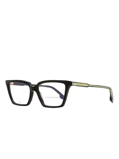 Victoria Beckham Rectangular-frame Glasses In Black