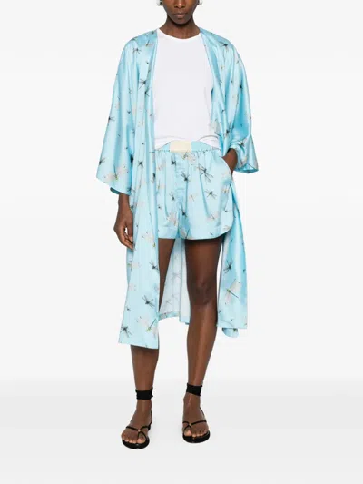 Parlor Dragonfly-print Set In Blue