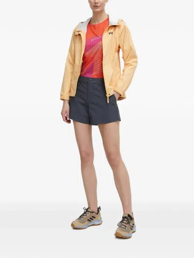 Helly Hansen Hooded Logo-detail Jacket In Yellow