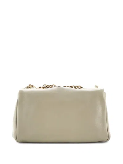 Pre-owned Chloé Heritage Chain Leather Small Shoulder Bag In Neutral