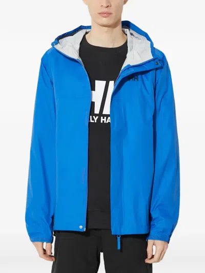 Helly Hansen Hooded Zipped Lightweight Jacket In Blue