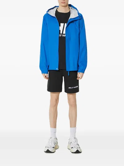 Helly Hansen Hooded Zipped Lightweight Jacket In Blue