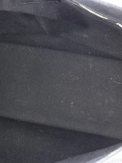 Pre-owned Saint Laurent Rive Gauche Shopper Camo Canvas Large Tote Bag In Black