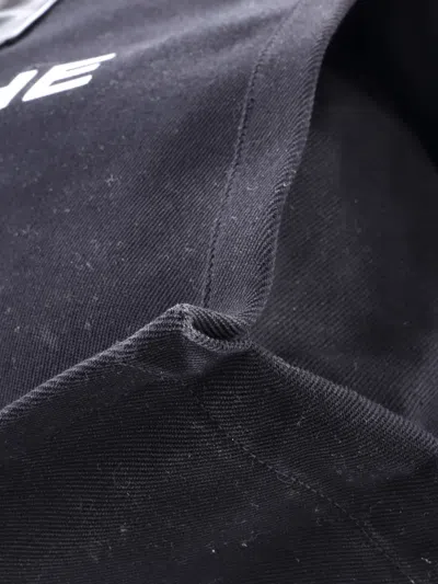 Pre-owned Saint Laurent Rive Gauche Shopper Camo Canvas Large Tote Bag In Black