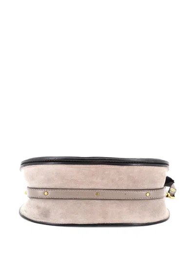 Pre-owned Chloé Nile Leather Medium Crossbody Bag In Gray