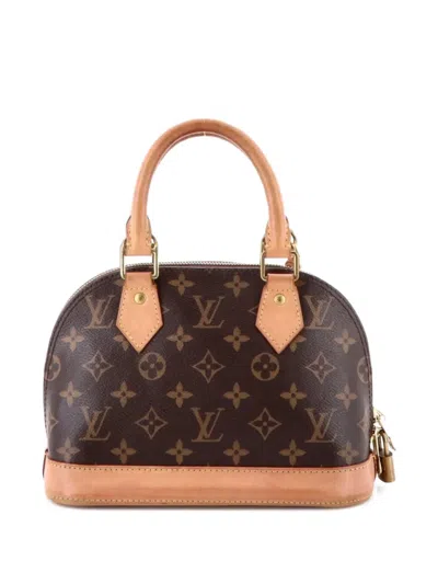 Pre-owned Louis Vuitton Alma Handbag Monogram Canvas Bb Crossbody Bag In Brown