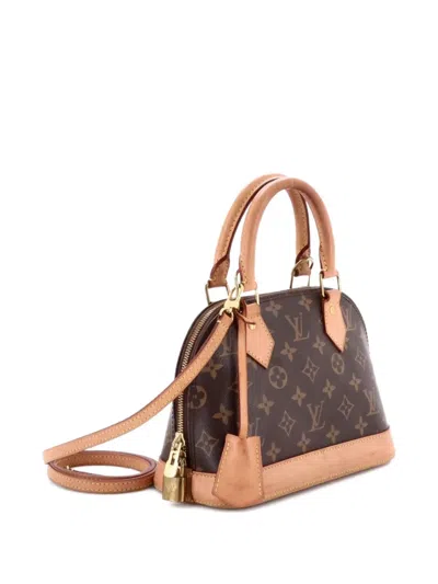 Pre-owned Louis Vuitton Alma Handbag Monogram Canvas Bb Crossbody Bag In Brown