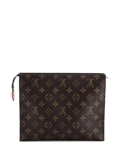 Pre-owned Louis Vuitton Toiletry Nm Monogram Canvas Pouch In Brown