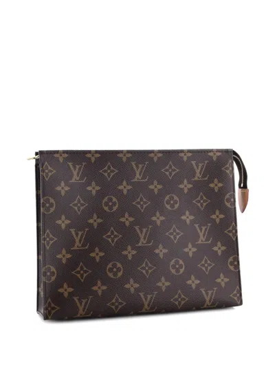 Pre-owned Louis Vuitton Toiletry Nm Monogram Canvas Pouch In Brown