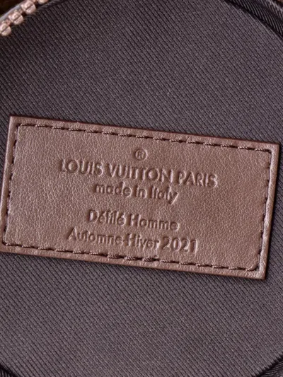 Pre-owned Louis Vuitton Coffee Cup Convertible Pouch Everyday Signature Vintage Monogram Canvas Crossbody Bag In Brown