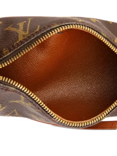 Pre-owned Louis Vuitton Papillon Pochette Monogram Canvas Mini Clutch Bag In Brown