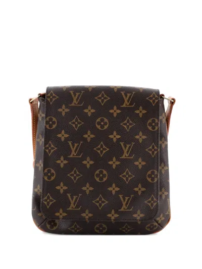 Pre-owned Louis Vuitton Musette Salsa Handbag Monogram Canvas Pm Shoulder Bag In Brown