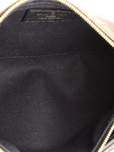 Pre-owned Louis Vuitton Pallas Monogram Canvas With Leather Clutch Bag In Black