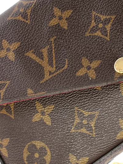 Pre-owned Louis Vuitton Felicie Pochette Monogram Canvas Crossbody Bag In Brown