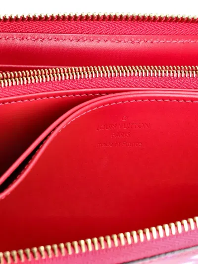 Pre-owned Louis Vuitton Zippy Wallet Valentine Neon Monogram Vernis Small Wallets In Pink